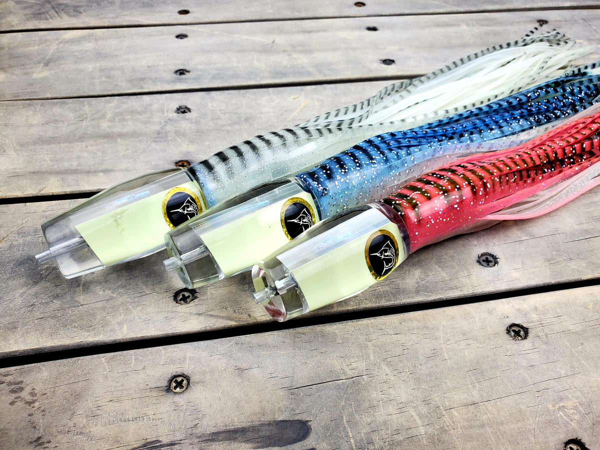 Lobo Lures Super Glow Kit #50 Typhoon – Esca Da Traina Per Marlin E Tonno | 3 Pezzi Con Assist Hook 10/0, Prodotto In USA - 6