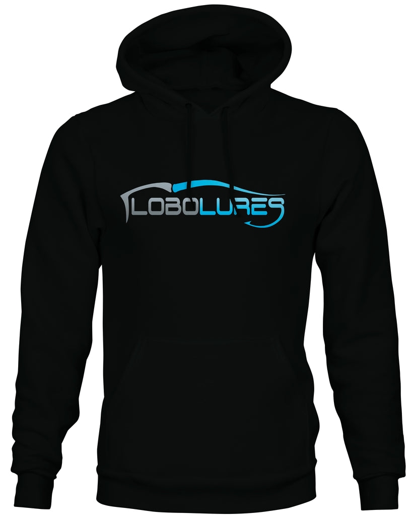 Lobo Lures Signature Logo Big Game Fishing Pullover Mid-weight Hoodie Sweater Fishing apparel, Trolling Lure Hoodie