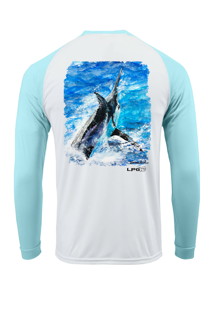 lobo-sportfishing - LPG Apparel Co. Grander Marlin Bahama Style  Rashguard LS Performance UPF 50 Unisex Shirt - LPG Apparel Co. - T-Shirt