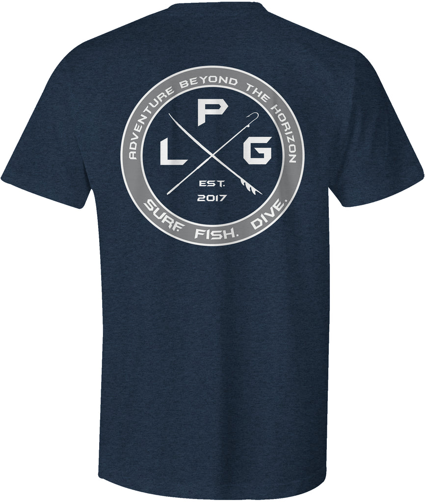 lobo-sportfishing - LPG Apparel Co. Surf. Fish. Dive. Crossed Gaff Premium T-Shirt - LPG Apparel Co. - T-Shirt