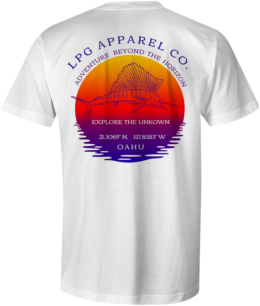 lobo-sportfishing - LPG Apparel Co. Sailfish Paradise Oahu Hawaii Performance T-Shirt - LOBO PERFORMANCE GEAR - 