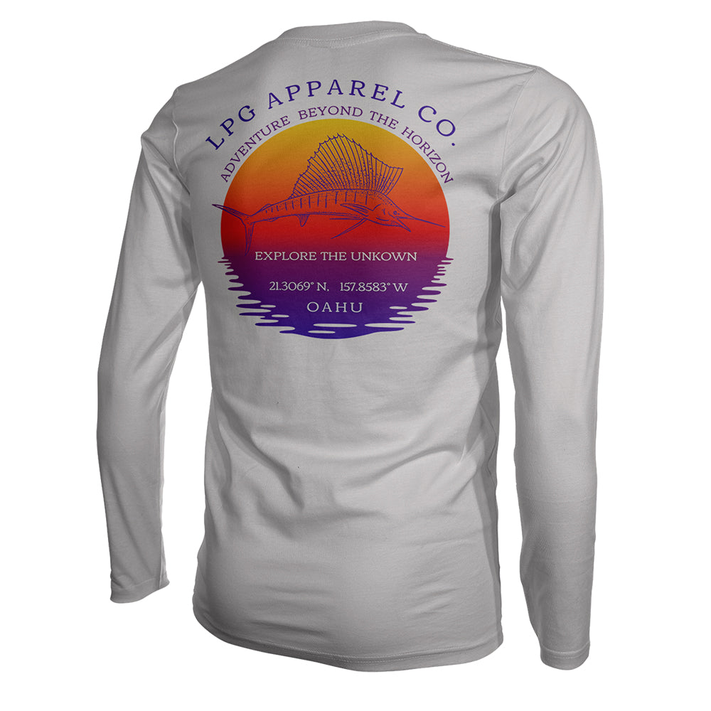 lobo-sportfishing - LPG Apparel Co. Sailfish Paradise Oahu Hawaii Performance Shirt UPF50 - LOBO PERFORMANCE GEAR - 