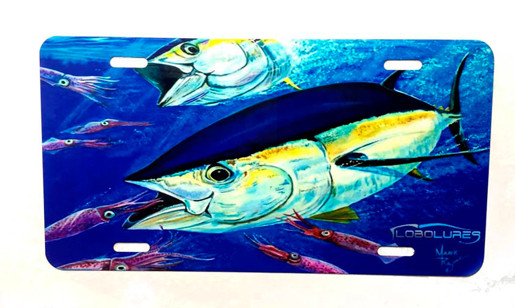 lobo-sportfishing - Tuna Art Metal License Plate - Lobo Lures - 