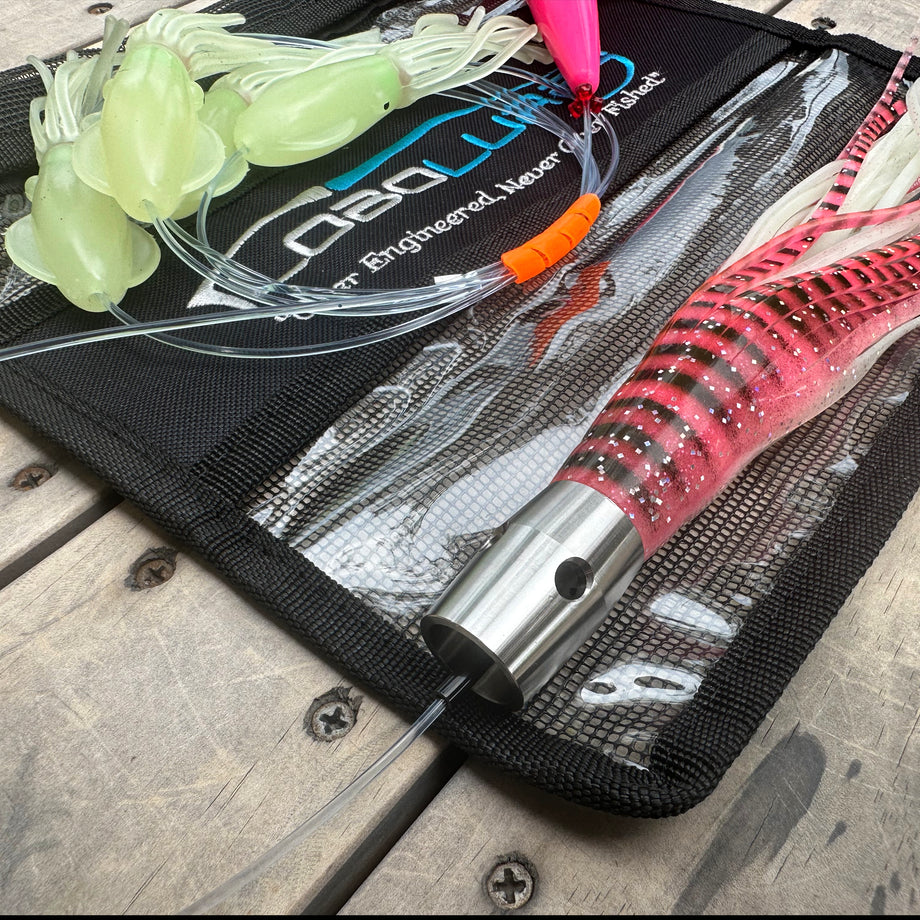 Lobo Lures #203 Super Glow Fat Daddy Tuna Bomber Daisy Chain Lure - Stainless Steel, Made In USA