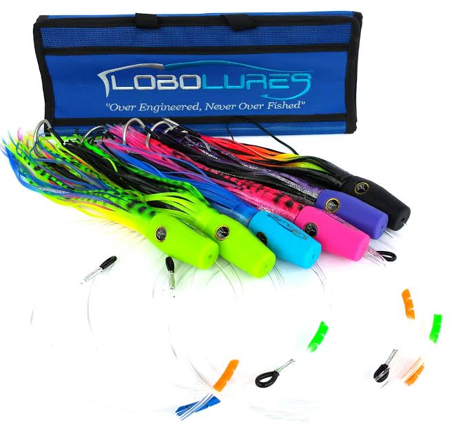 bass trolling lures Lobo Lures #55 Typhoon Soft Head Billfish Teaser Combo 6 Pack Teaser Pack / Unrigged I Lobo Lures