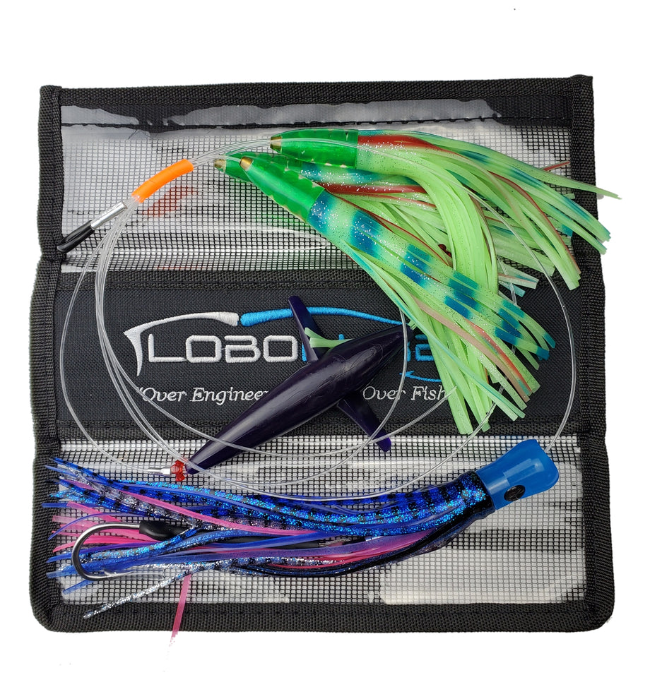 Lobo Lures #206 Carolina Skipjack Hybrid UV Bullet Daisy Chain Green Lumo/Blue Rainbow I Lobo Lures