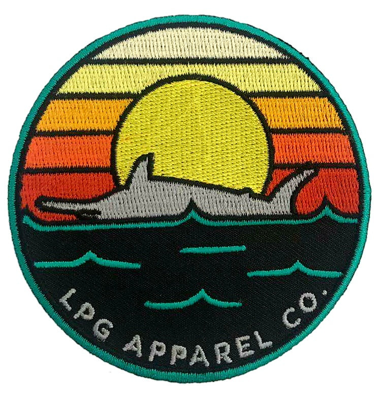 LPG Apparel Co. Retro Marlin Iron-onm 3.25"  Patch, Fishing patch, Marlin Patch, Lobo Lures Patch, Boat Bag Patch, Fishing Patch, Fishing Patches