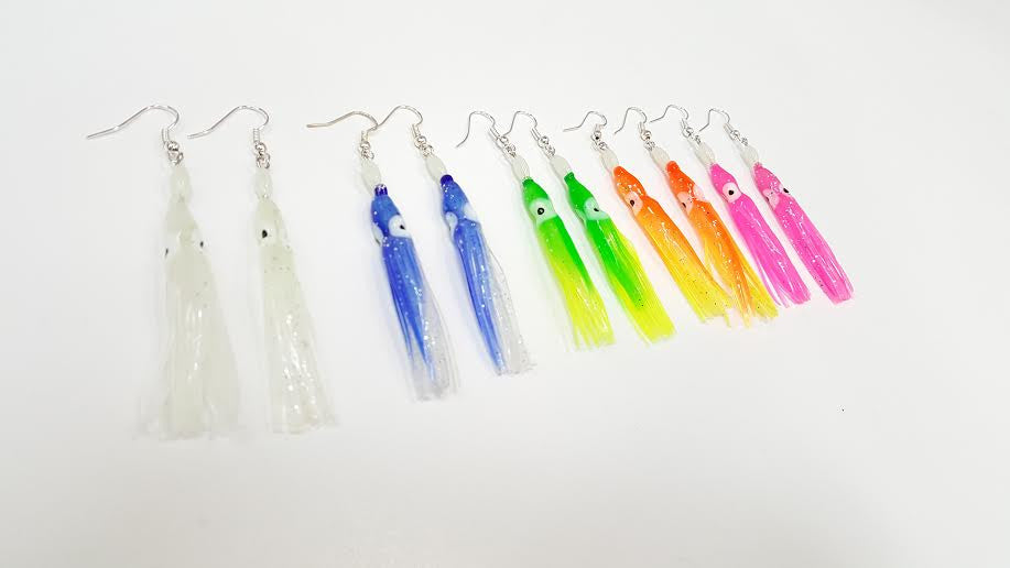 fish lure earrings Squid Earrings
