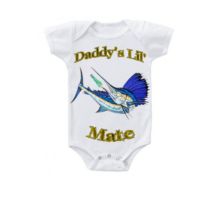 lobo-sportfishing - Baby Onesie Mark Ray Daddy's Little Mate 0-18 months - Lobo Marine Products LLC. - Apparel