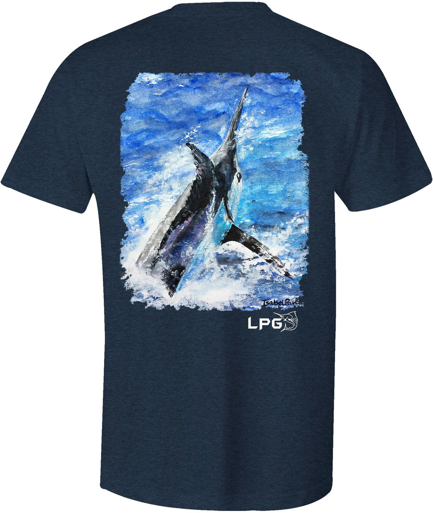 Lobo Lures | LPG Apparel Co.® Grander Marlin T-shirt, Marlin fishing tee, marlin fishing T-Shirt, Marlin Tee, Fishing Tee, Fishing T-Shirt, Offshore Fishing Tee, Offshore Fishing T-Shirt