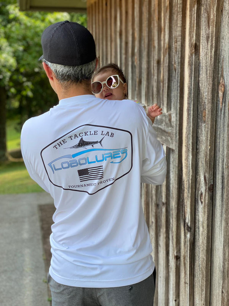 Lobo Lures Tackle Lab Performance Fishing  UPF-50+ T-shirt, Fishing apparel, Patriotic Fishing T-Shirt, Lobo Loures T-Shirt, HUK T-shirt, Southern Fin T-Shirt