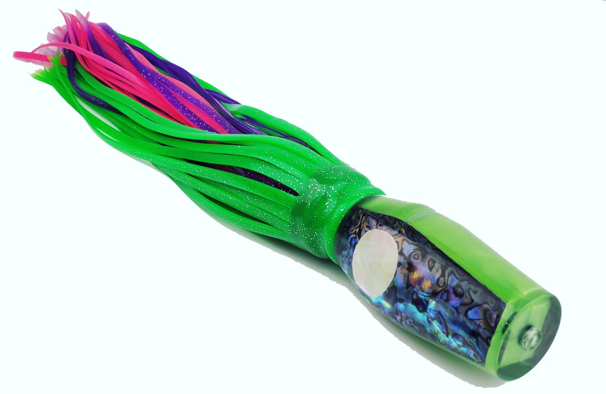 blue marlin lure fishing Lobo Lures #80 18" Monsoon XXL Blue Marlin Teaser Trolling Lure Abalone Shell / Single Hook Cable Assist Rigged I Lobo Lures