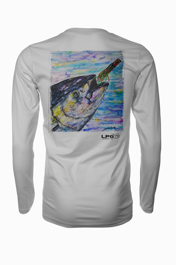 lobo-sportfishing - LPG Apparel Co. Yellowfin Chase Rash Guard LS Performance UPF 50 Unisex Shirt - Lobo Lures - 