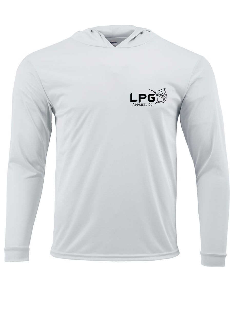 LPG Apparel Co. Flag Edition Tag & Release Marlin Fishing LS Performance  Dri-fit Sun Protection UPF 50+ T-Shirt