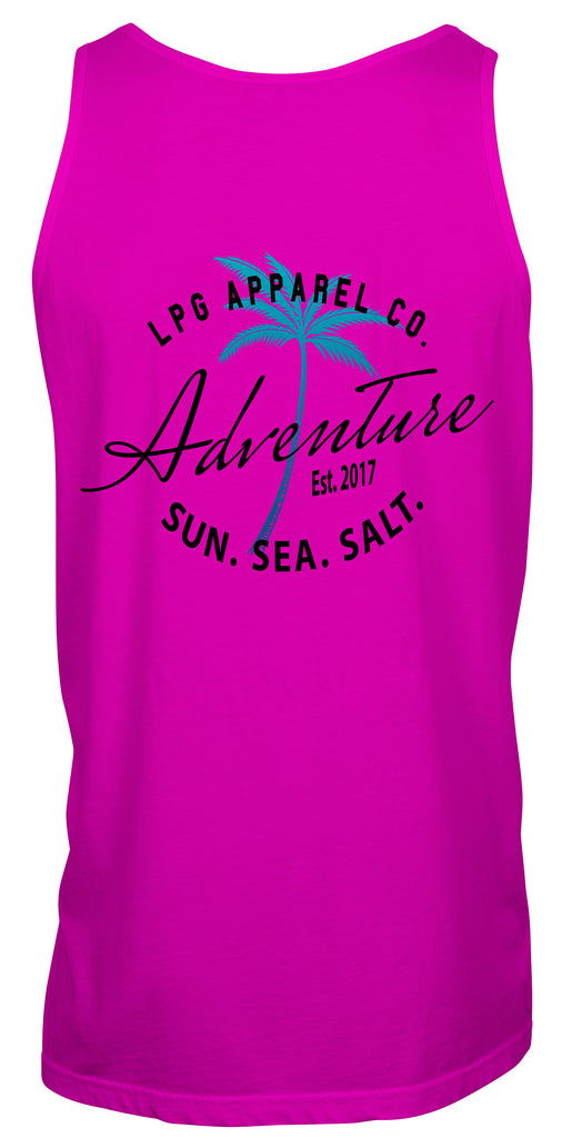 lobo-sportfishing - LPG Apparel Co. Adventure Palms Sun. Sea. Salt. Surf Unisex Tank Top - LPG Apparel Co. - Tank