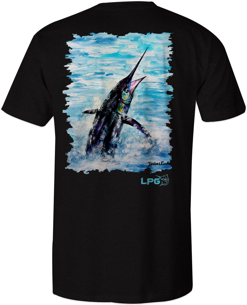 Lobo Lures | LPG Apparel Co. Pacific Fly Marlin T-Shirt, Marlin Tee, Marlin T-shirt, Offshore Fishing T-Shirt, Unisex Fishing Tee, Offshore Fishing Apparel