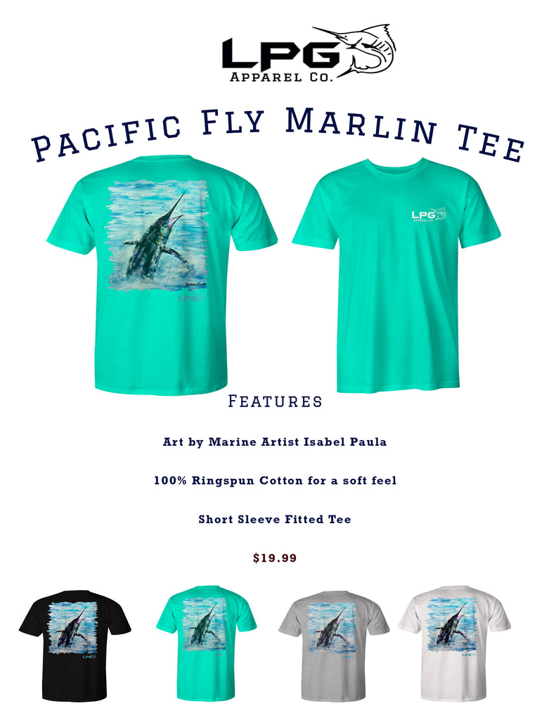 lobo-sportfishing - LPG Apparel Co. Pacific Fly Marlin T-Shirt - LPG Apparel Co. - T-Shirt