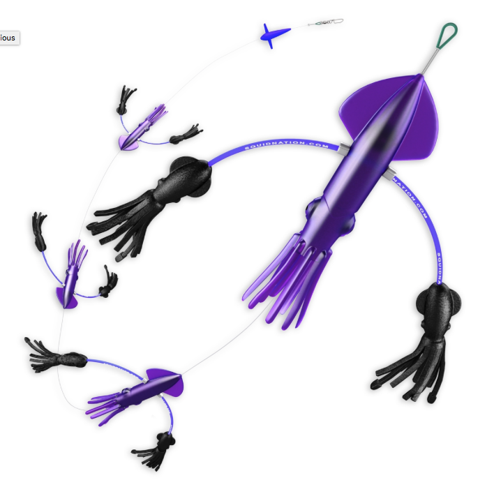 lobo-sportfishing - SquidNation Flippy Floppy Thing Tuna Marlin Magnet Daisy Chain - Squid Nation - 