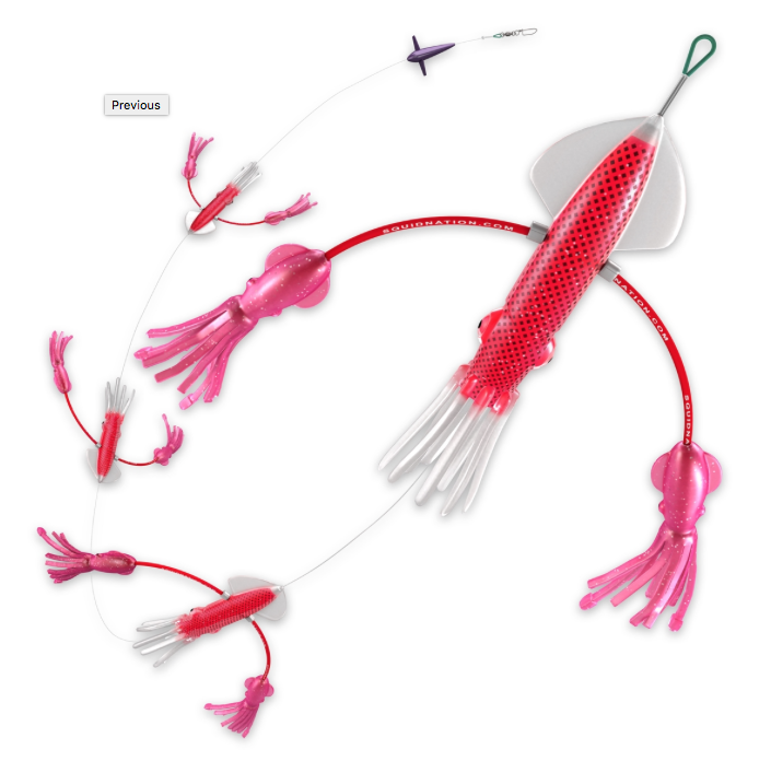 lobo-sportfishing - SquidNation Flippy Floppy Thing Tuna Marlin Magnet Daisy Chain - Squid Nation - 