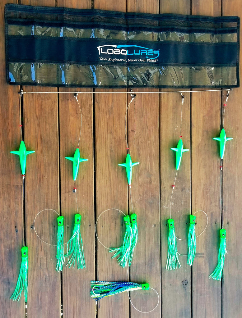 lobo-sportfishing - Lobo Lures 36" Skipjack UV Hybrid Tropic Rainbow Splash Spreader Bar - Lobo Lures - 