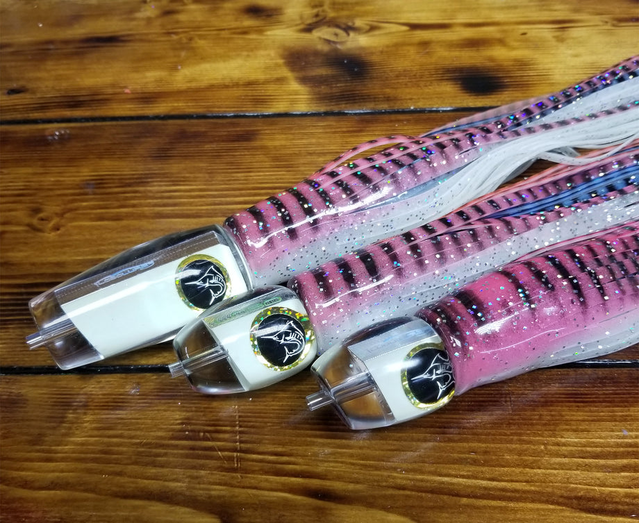 big eye tuna fishing lures Lobo Lures Bigeye Super Glow Trolling Lure Pack, Blue Super Glow / No Rig I Lobo Lures